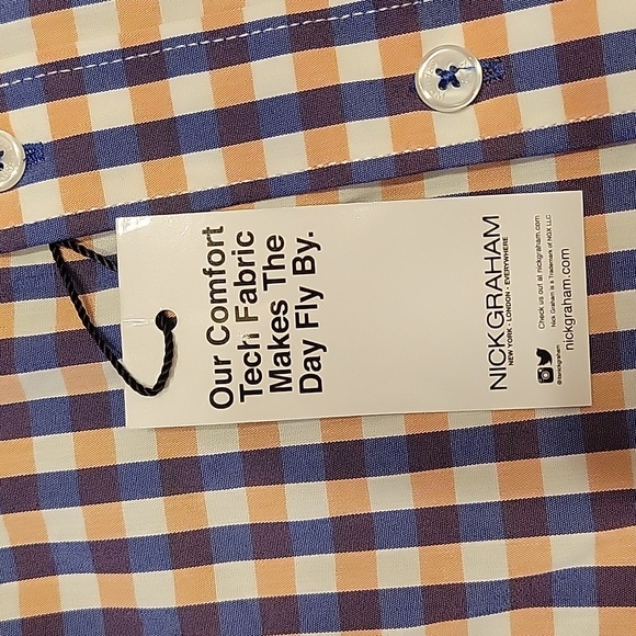 Nick Graham Modern Fit Stretch Dress shirt - Men's Brand New - Size 14.5/32-33 - Picture 4 of 6